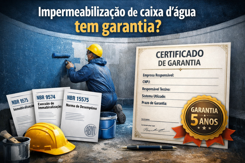 Impermeabilização de caixa d’água tem garantia?