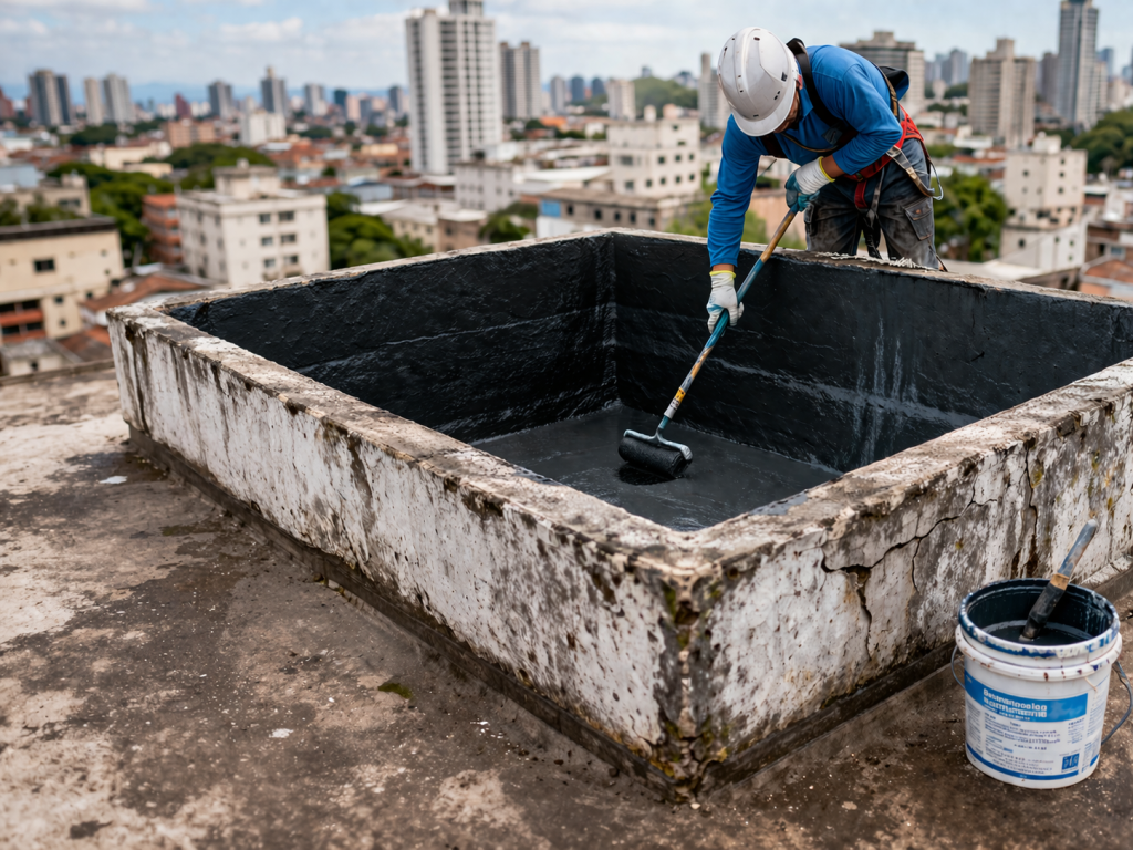 Impermeabilização de caixa d’água em estruturas antigas